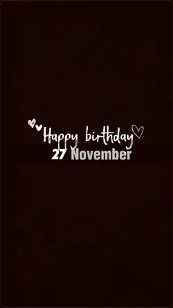 HBD 27 NOVEMBER 