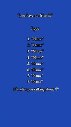 No friends ✨