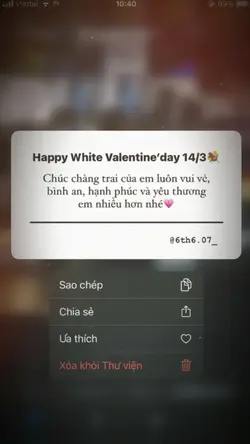 Valentine trắng 14/3