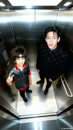 ตอนเด็กตอนโตในลิฟท์