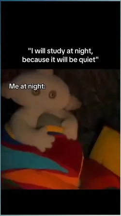 I will study at nigh