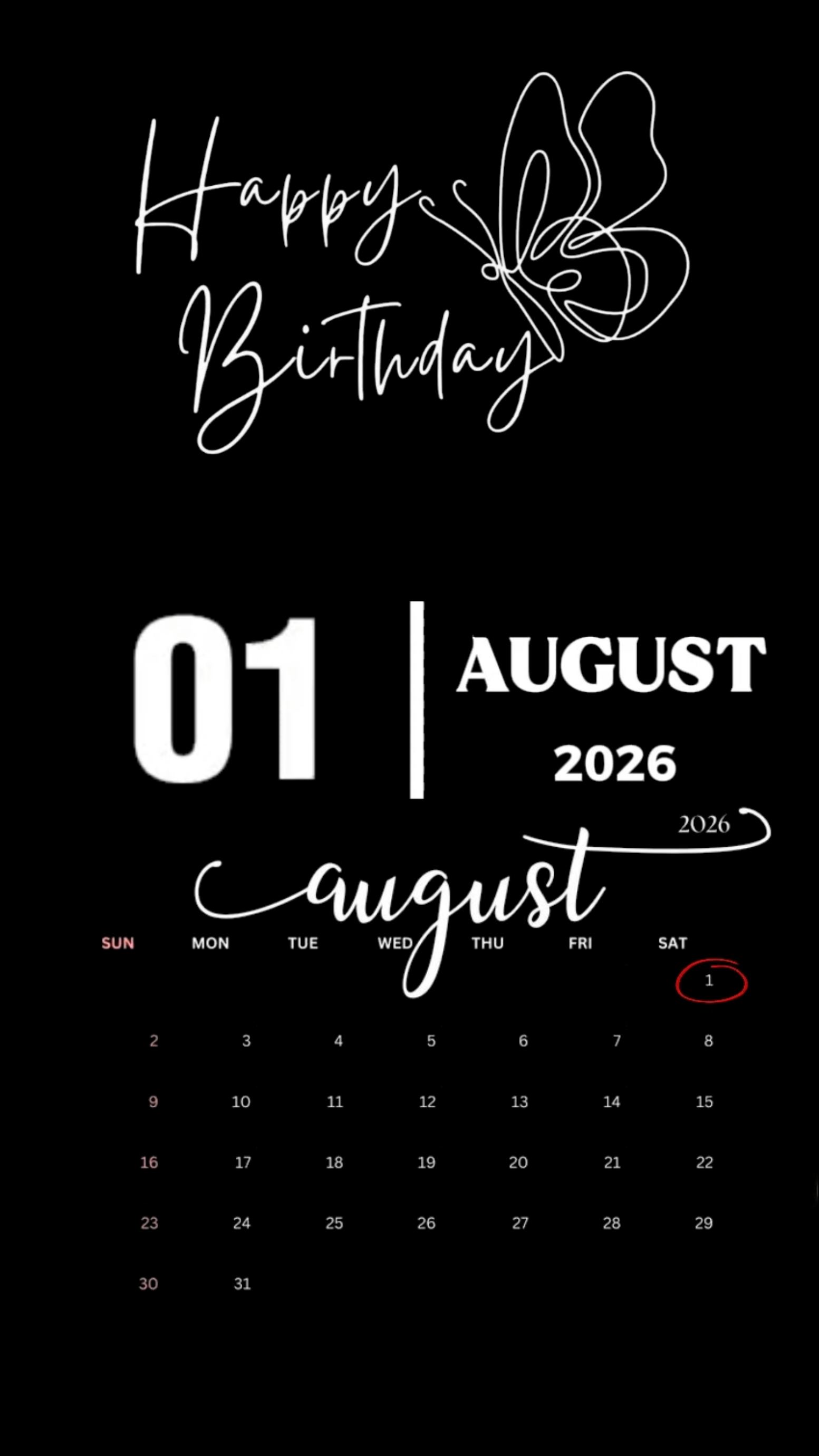 CUMPLEAÑOS 01 DE AGOSTO 