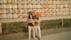 家族と日本へ