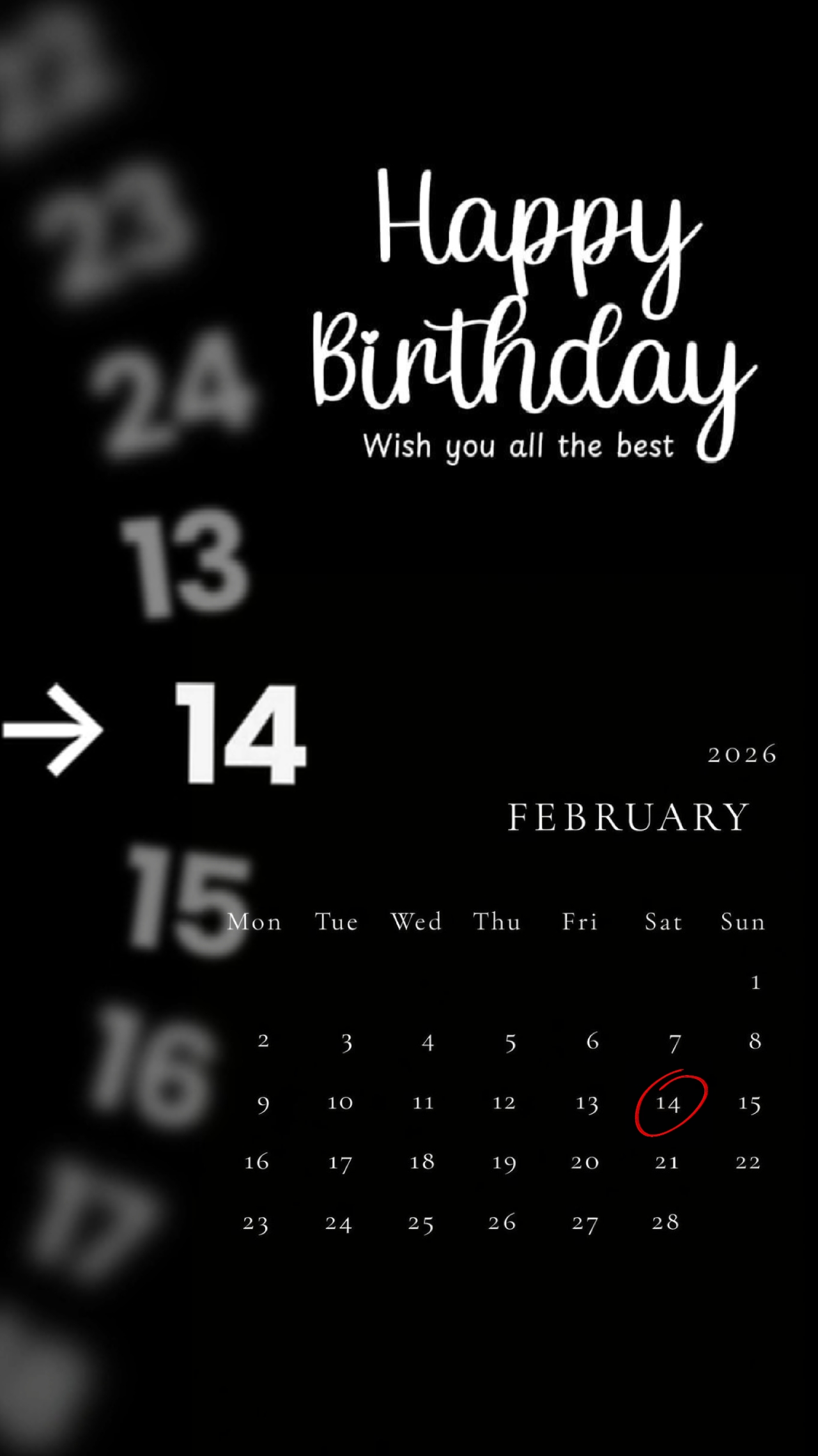 HBD 14 FEBRUARY 