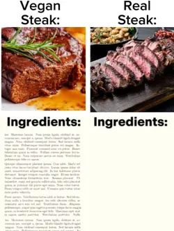 vegan food vs real