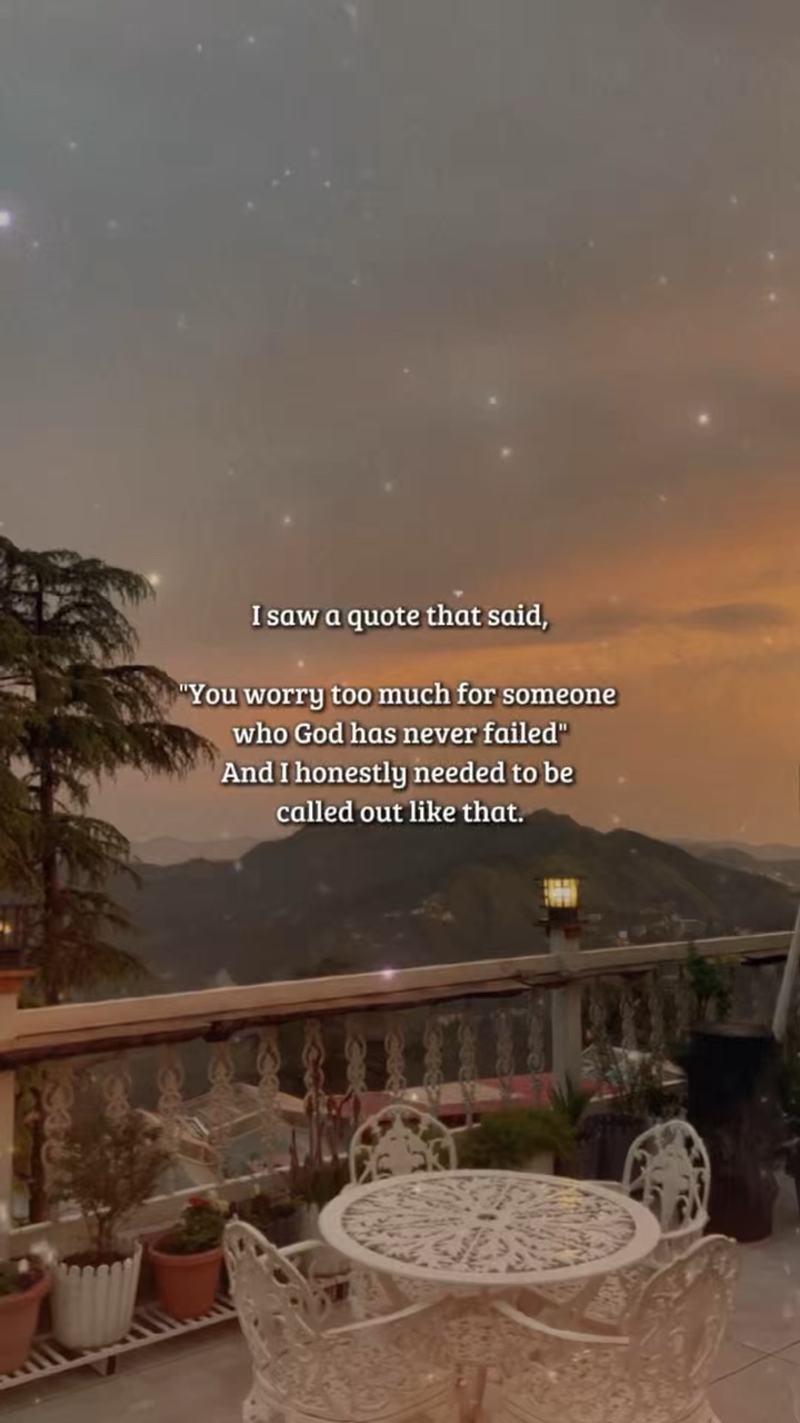 you worry too much