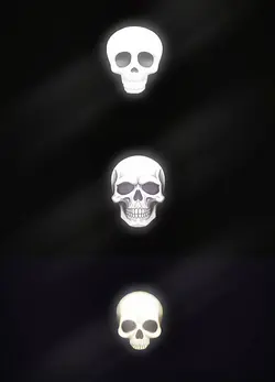 3pic skull face