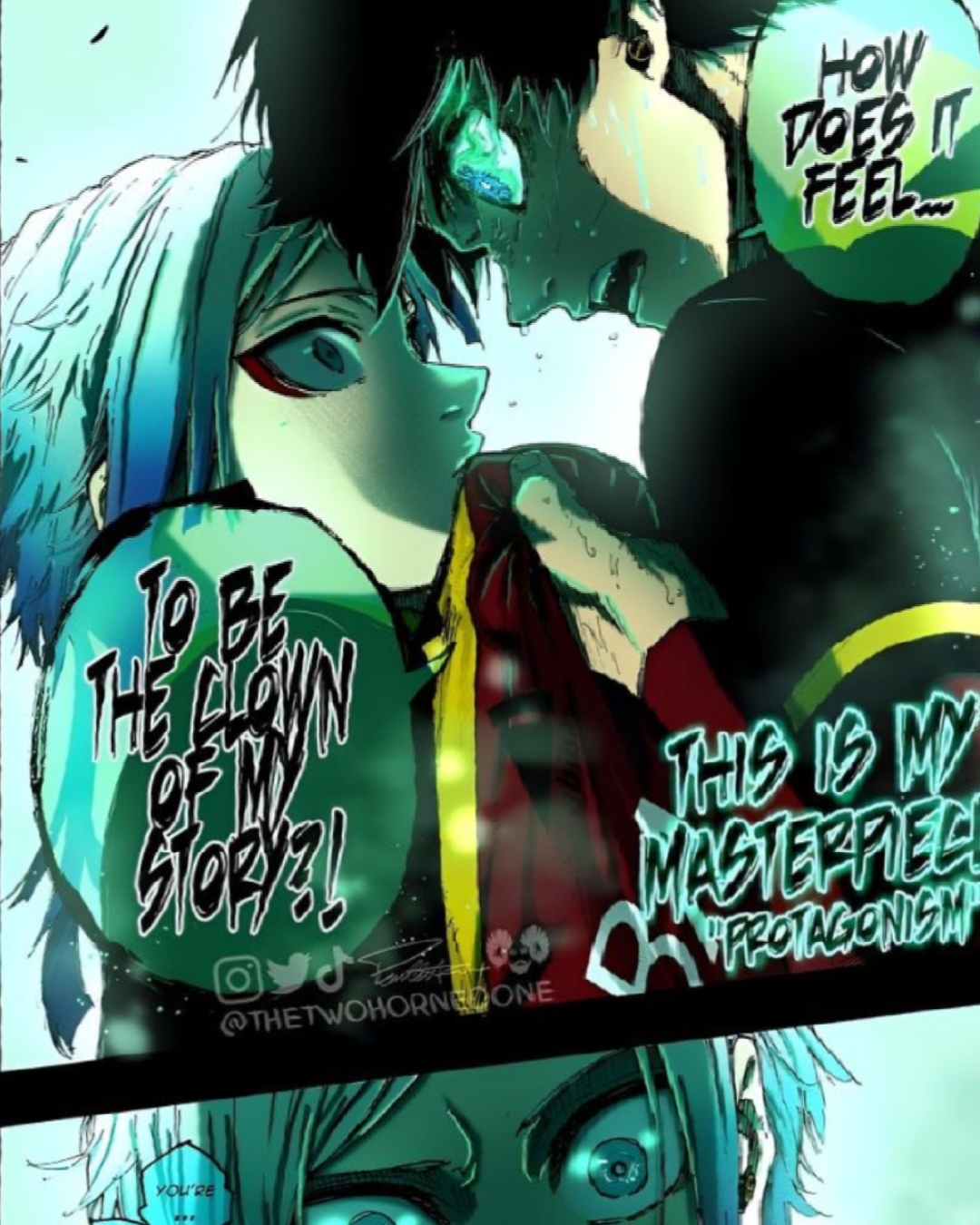 Anime de aspecto azul 
