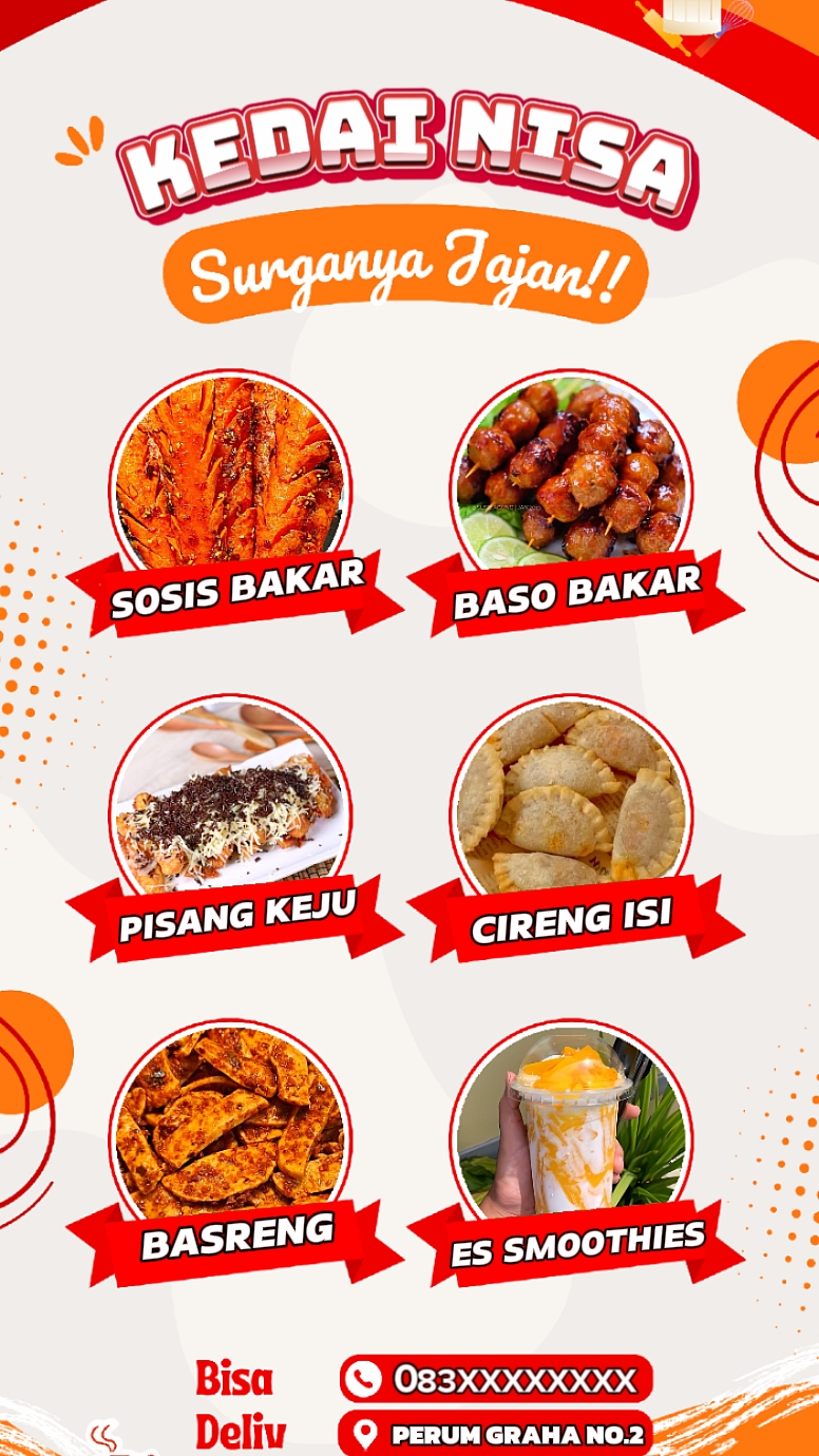 Menú jajanan kedai