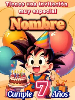 Goku bebé invitación