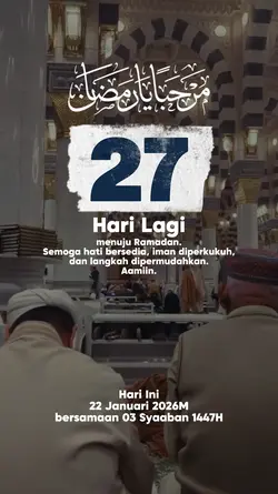 27 Hari lagi Ramadan