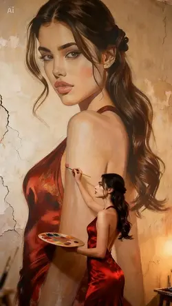 Draw a wall portrait
