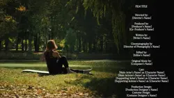 Outro credits film 
