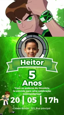 Ben 10 invitation