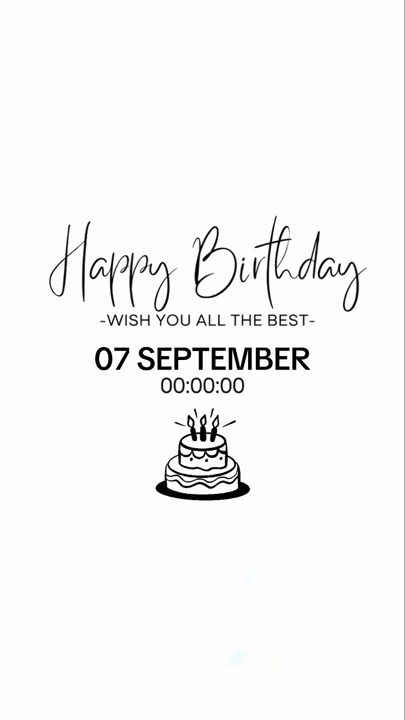 BIRTHDAY 7 SEPTEMBER