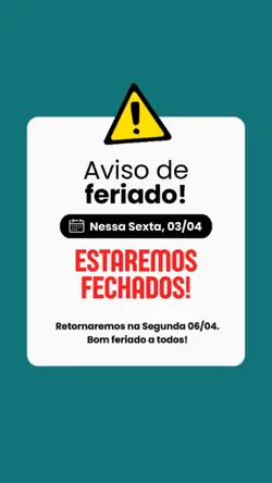aviso de feriado 