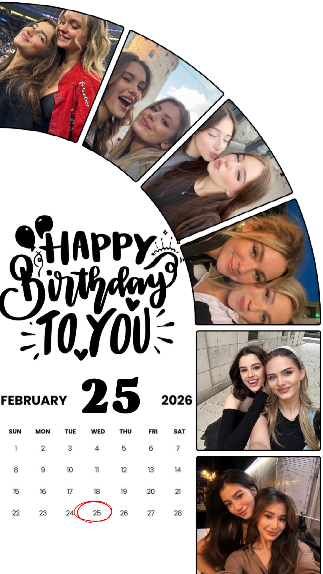 CUMPLEAÑOS 25 DE FEBRERO