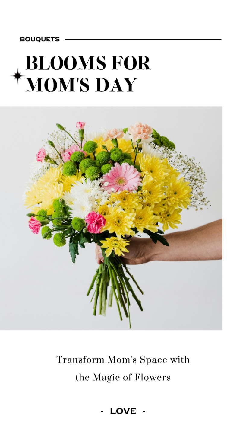 Présentoir de produits de style élégant pour la fête des mères pour le magasin de fleurs