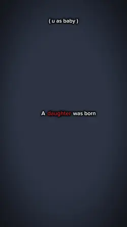 a daughter was born