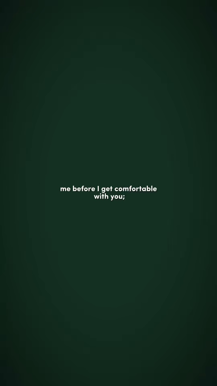i got comfortable 