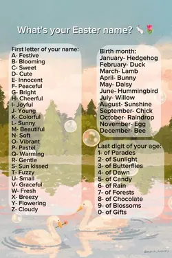 Easter/Spring Name🌷🐇