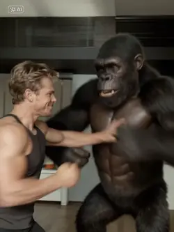 Fighting vs gorilla 