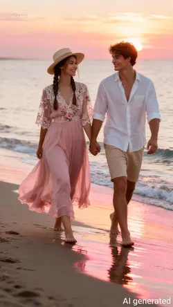Sunset Beach Couple 