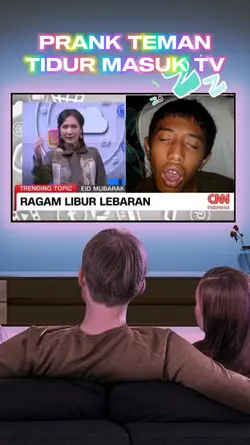PRANK TIDUR MASUK TV