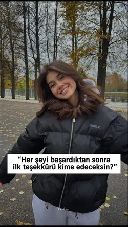 ilk teşkkürü kendime