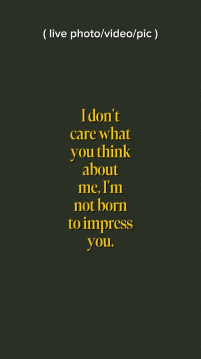 I don't care