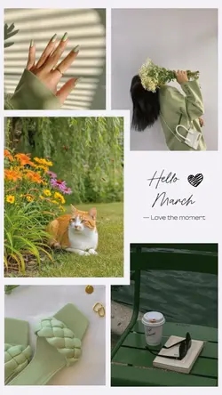 hello March collage