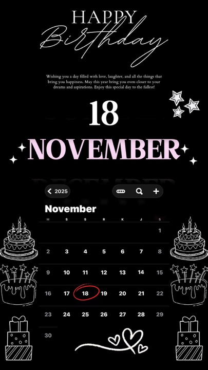 HBD 18 NOVEMBRE 2025