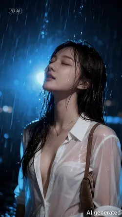 đứng dưới mưa