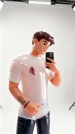 Boneco inflável plas