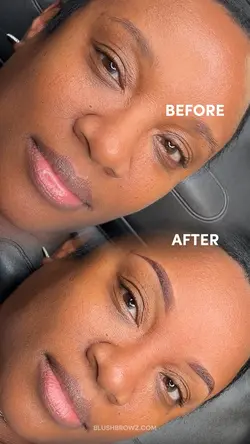 Before after brows