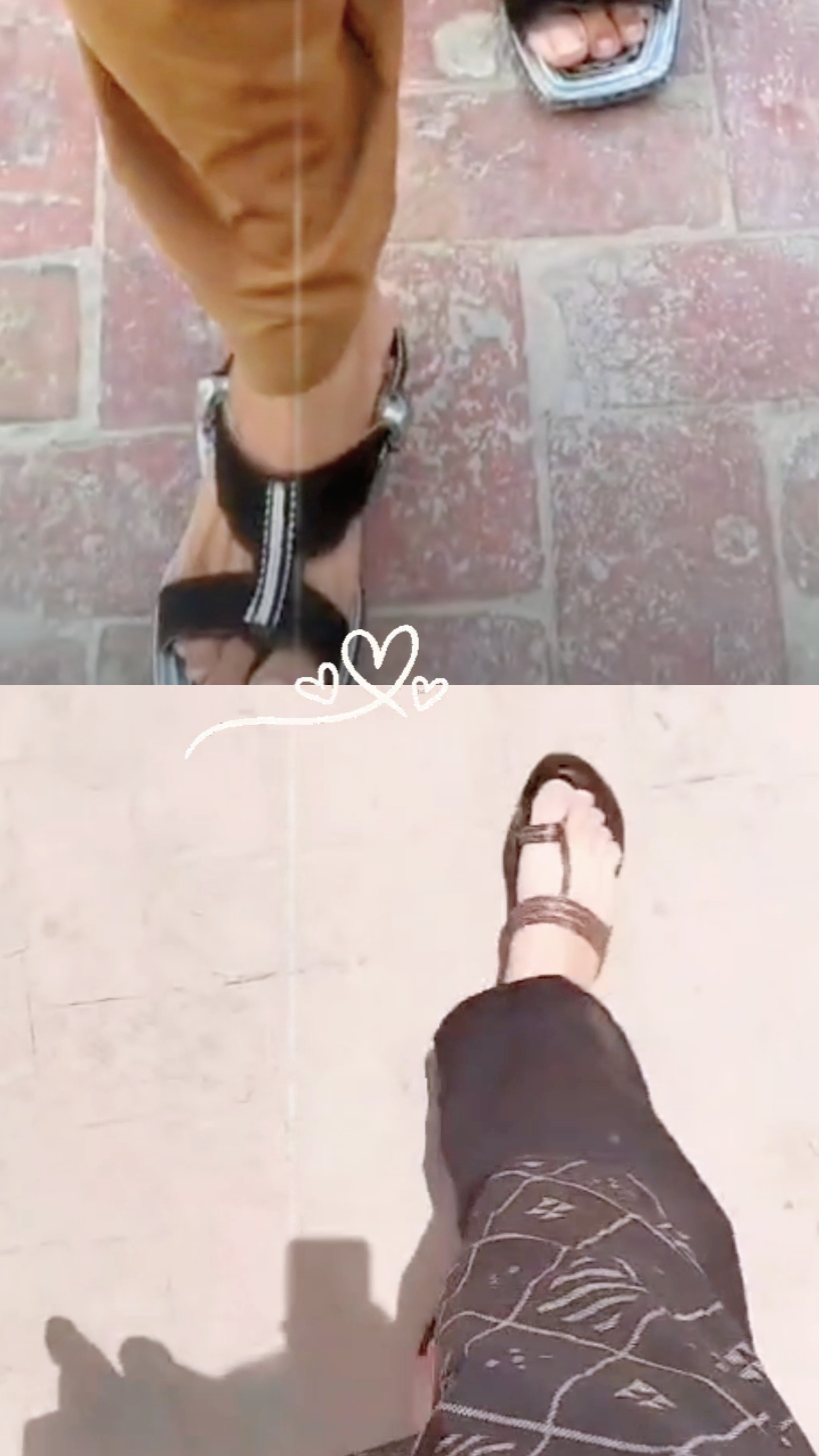 boy girl walking vir