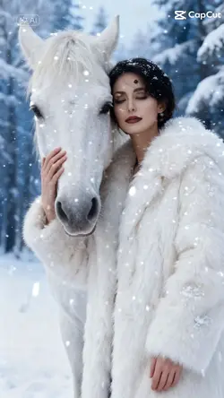 Schnee mit pferd
