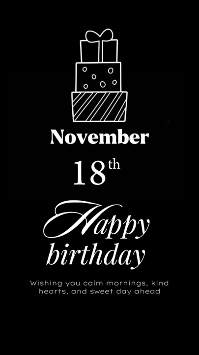 Geburtstag 18 nov
