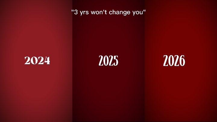 3 ans ne peuvent pas te changer