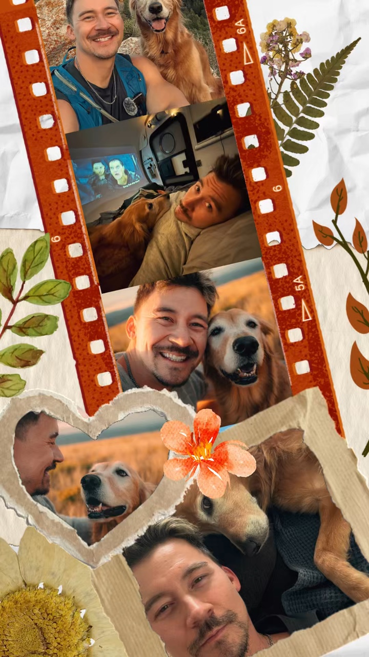 Retro photo collage
