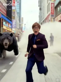 クマ出没注意ai