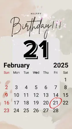 HBD 21 FEBRUARY 2025