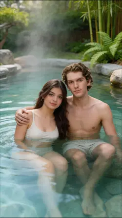 Couple jacuzzi