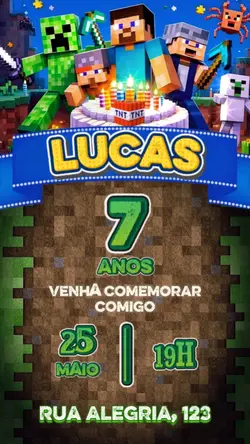 Convite Minecraft