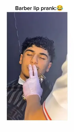 Barber lip prank