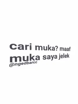 Maaf Muka Saya Jelek