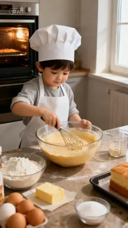 making cake