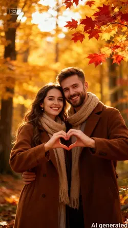 Autumn couple ai