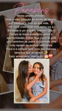 aniversário afilhada