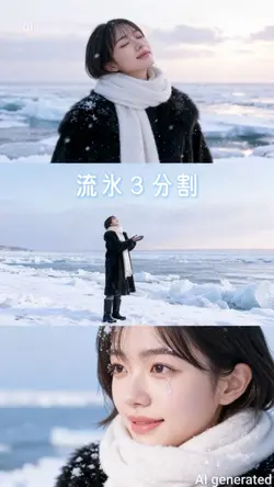 流氷の美しい景色